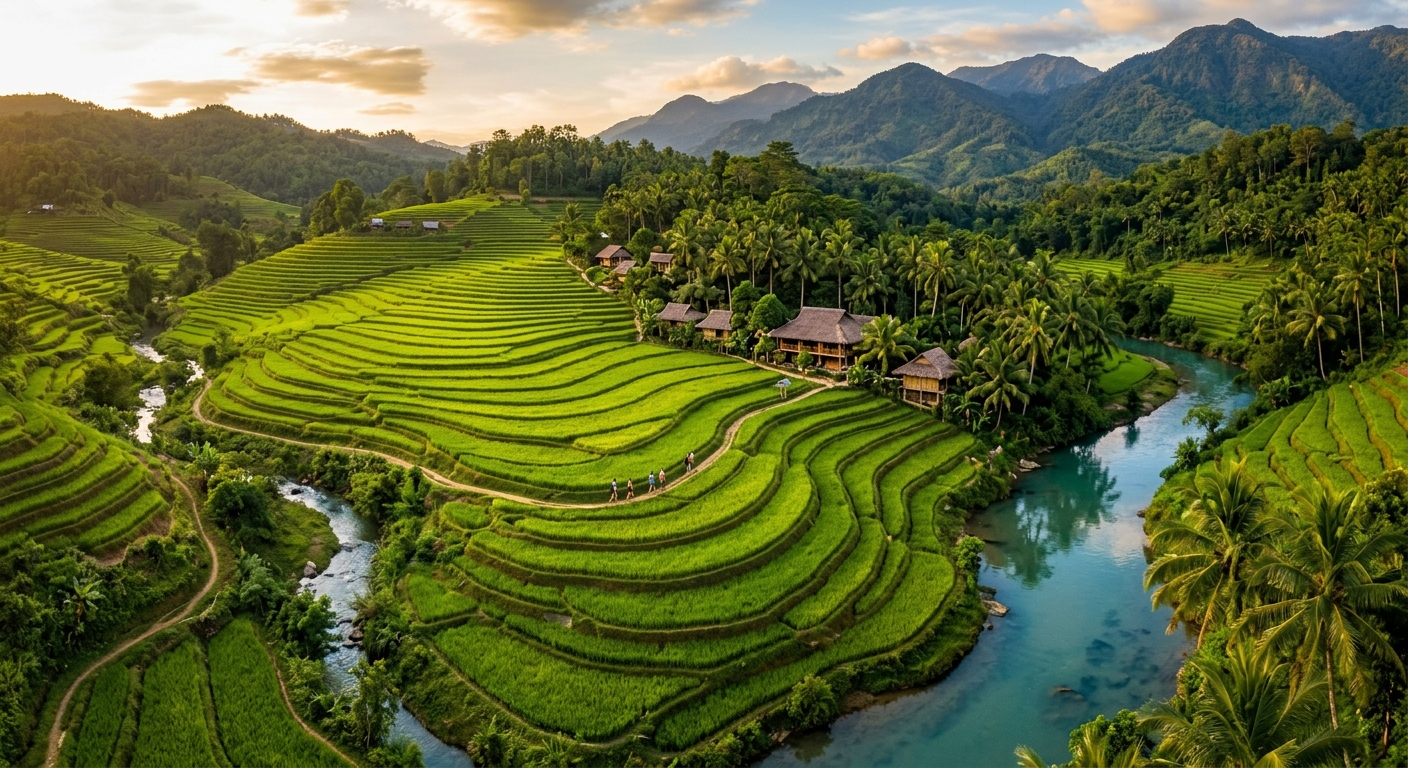 Flycam ruộng bậc thang